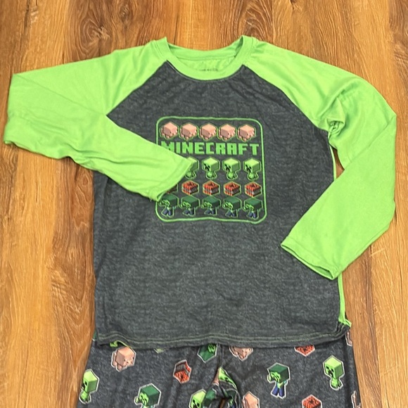 MINECRAFT Boys 2-Piece Fleece Pajama Set (Size: 14/16) - Picture 2 of 12